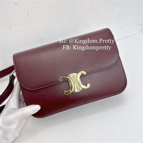 celine triomphe burgundy|LUXURY BURGUNDY TRIOMPHE.